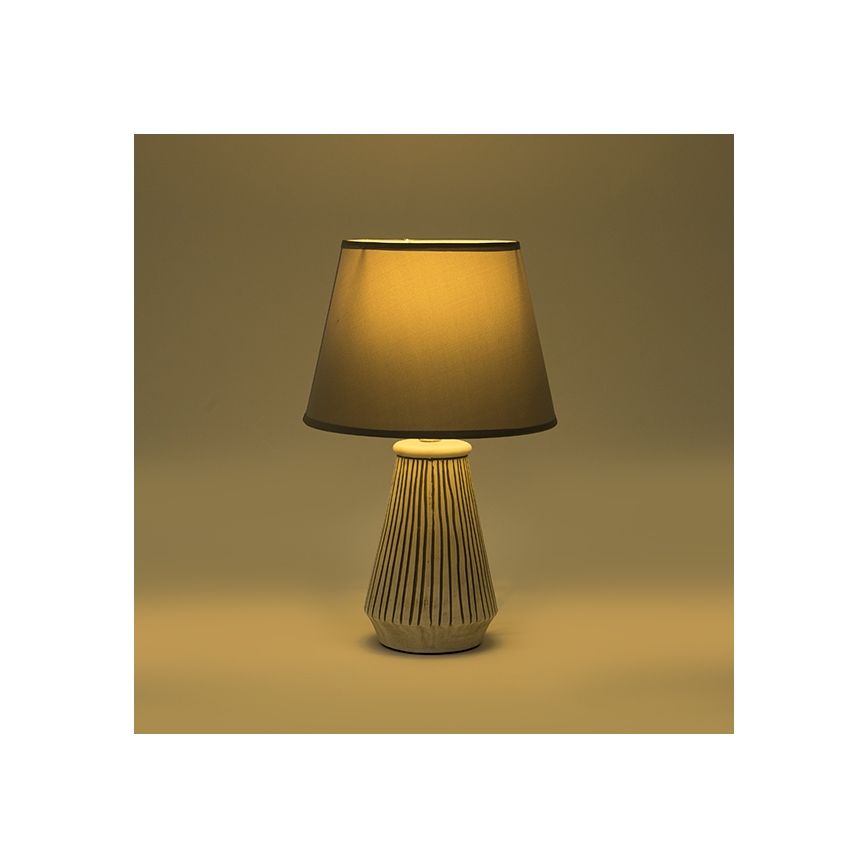 Bordslampa 1xE14/40W/230V patina/grå