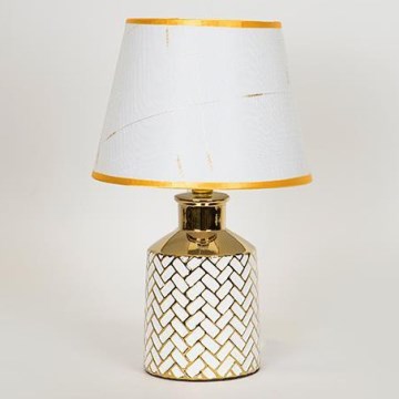 Bordslampa 1xE14/40W/230V vit/guld