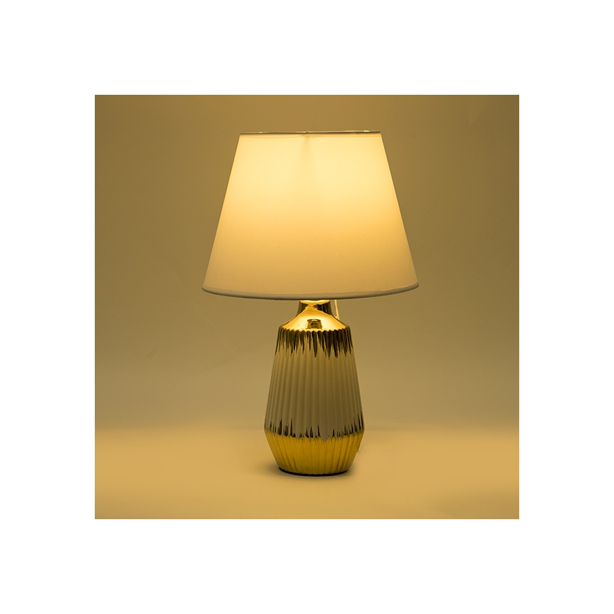 Bordslampa 1xE14/40W/230V vit/guld