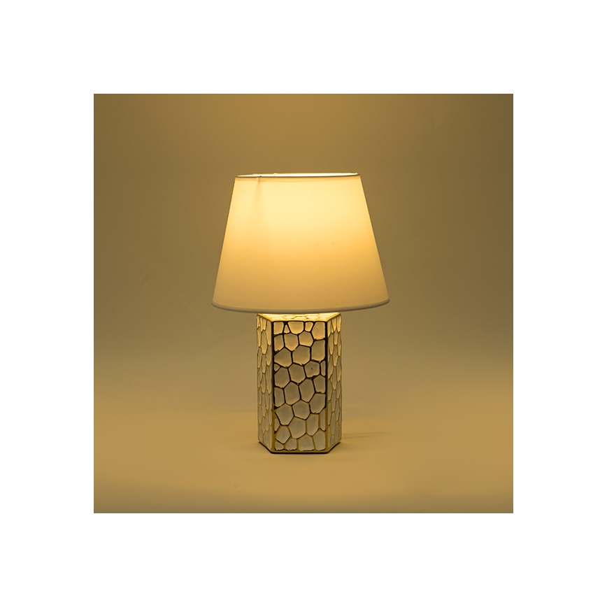 Bordslampa 1xE14/40W/230V vit/guld