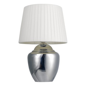 Bordslampa 1xE27/25W/230V skinande krom