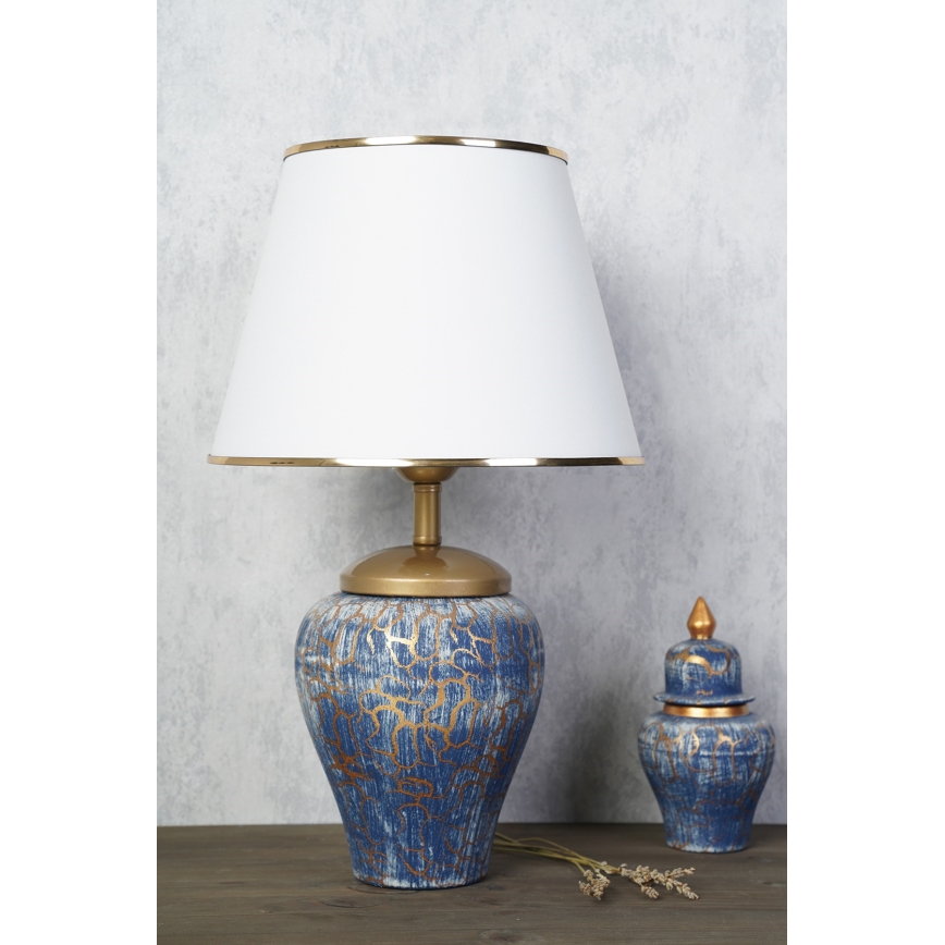 Bordslampa 1xE27/40W/230V blå/guld