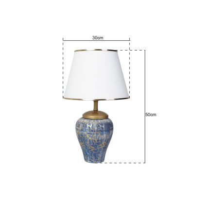 Bordslampa 1xE27/40W/230V blå/guld