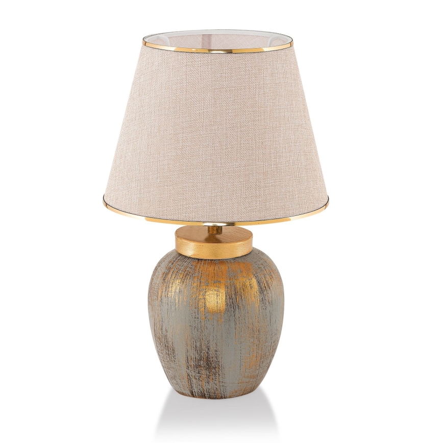 Bordslampa 1xE27/40W/230V guld/beige