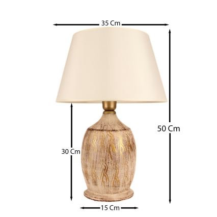 Bordslampa 1xE27/40W/230V guld