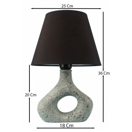 Bordslampa 1xE27/40W/230V svart/grön