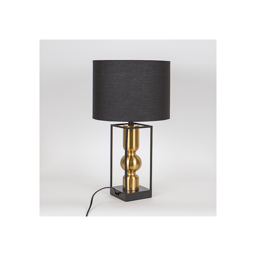 Bordslampa 1xE27/40W/230V svart/guld