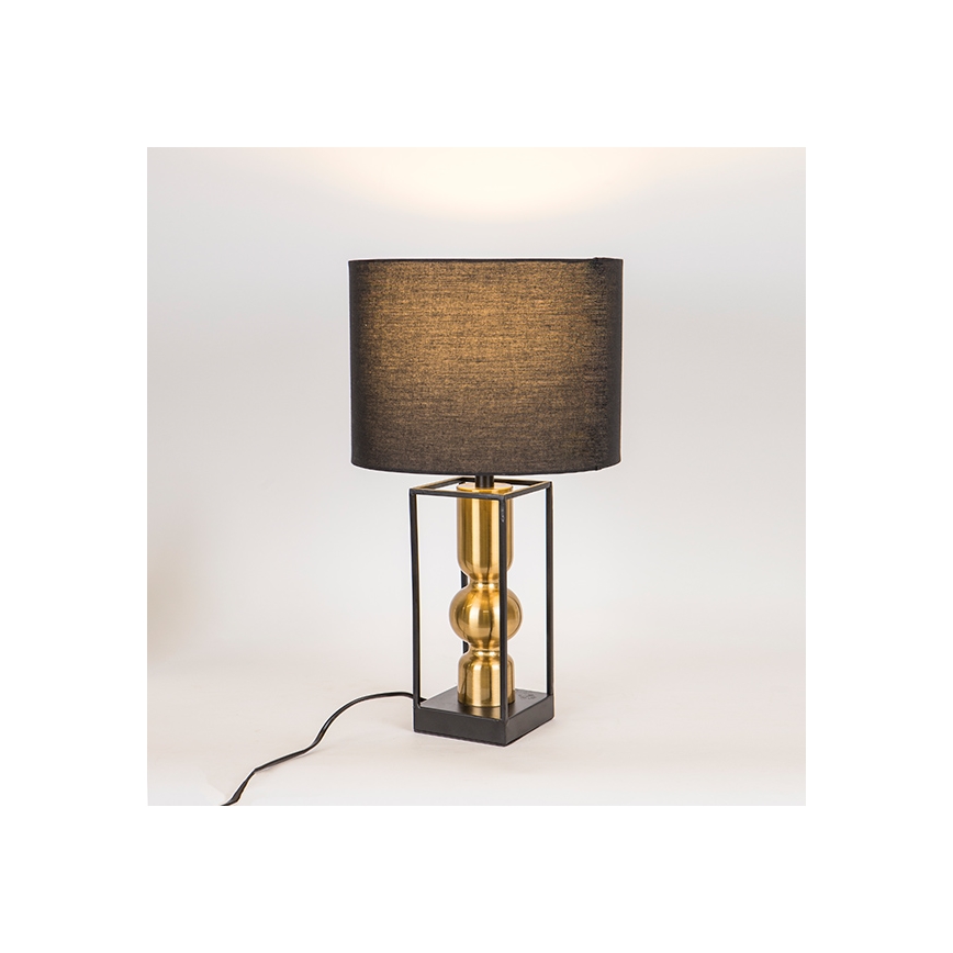 Bordslampa 1xE27/40W/230V svart/guld