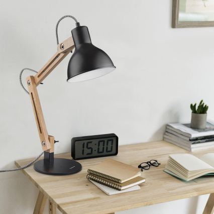 Bordslampa 1xE27/40W/230V svart