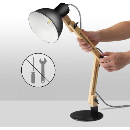 Bordslampa 1xE27/40W/230V svart