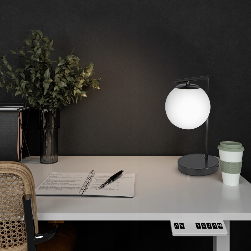 Bordslampa 1xE27/40W/230V, svart/vit