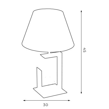 Bordslampa 1xE27/60W/230V 45 cm grön/gyllene