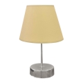 Bordslampa 1xE27/60W/230V beige/skinande krom