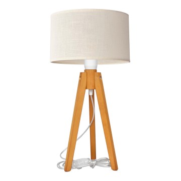 Bordslampa ALBA 1xE27/15W/230V grädde/ek