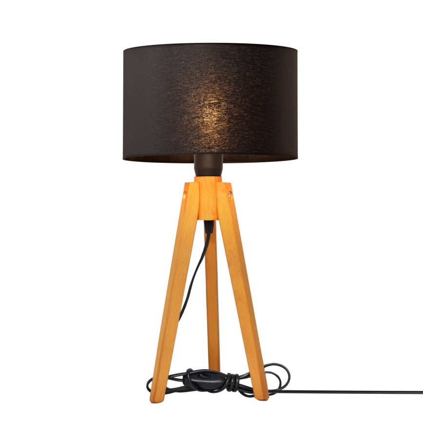 Bordslampa ALBA 1xE27/15W/230V svart/ek