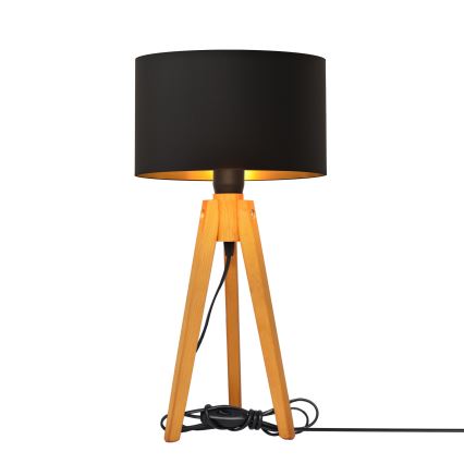 Bordslampa ALBA 1xE27/15W/230V svart/guld/ek