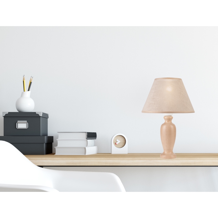 Bordslampa AMFORA 1xE27/60W/230V beige/bok