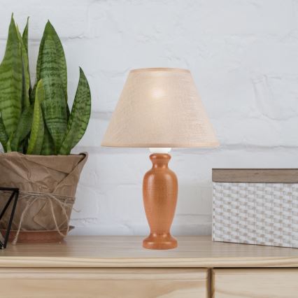 Bordslampa AMFORA 1xE27/60W/230V brun/bok