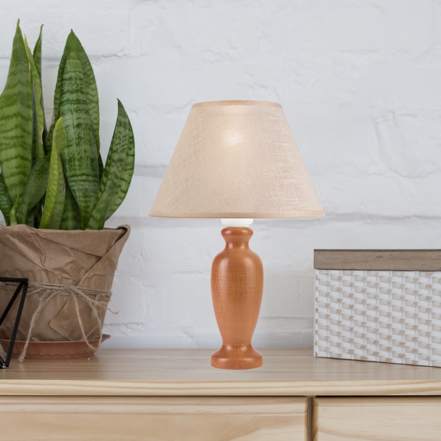 Bordslampa AMFORA 1xE27/60W/230V brun/bok