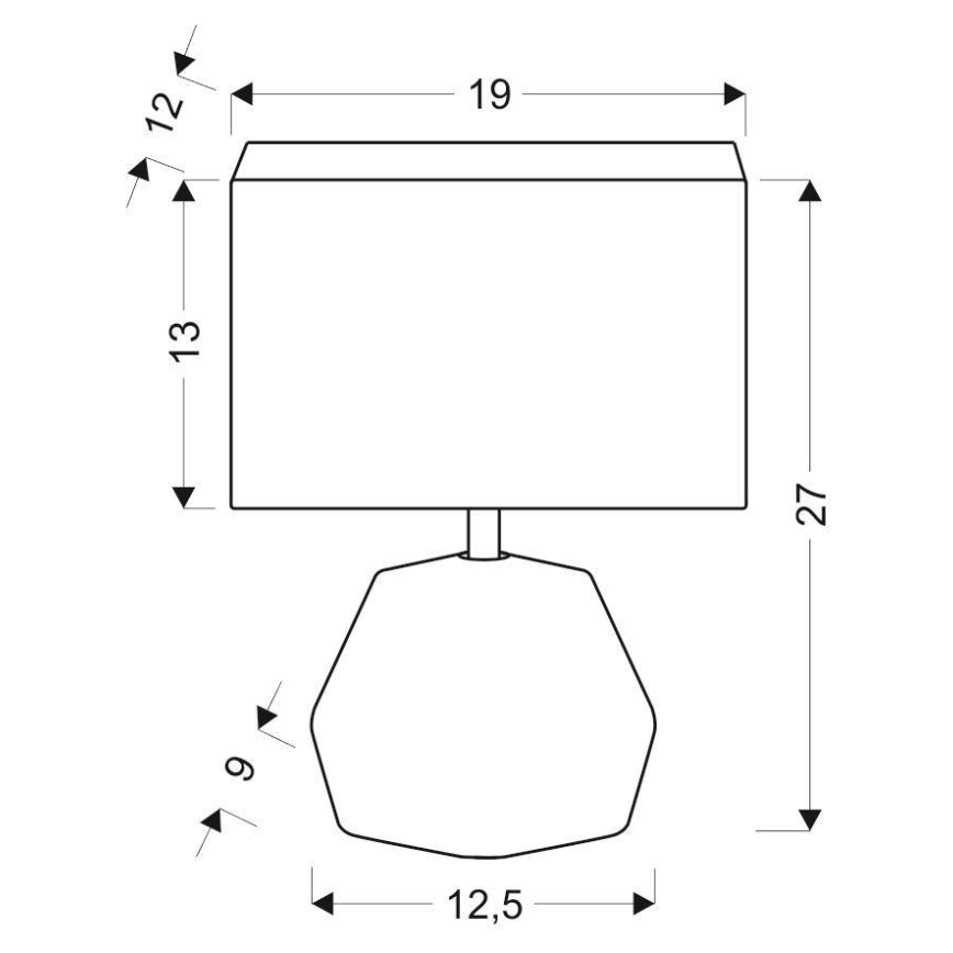 Bordslampa ANIMI 1xE14/40W/230V grå