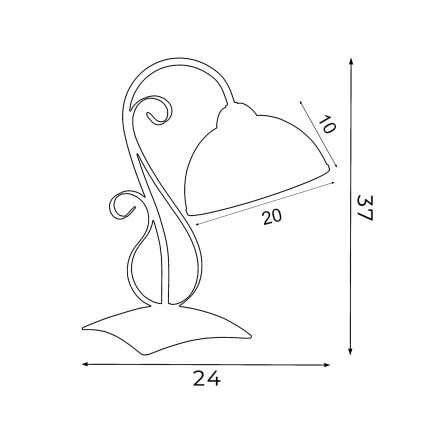 Bordslampa ANTICA 1xE27/60W/230V