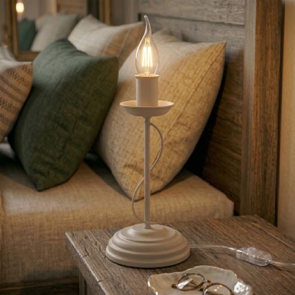 Bordslampa ANTON 1xE14/60W/230V beige