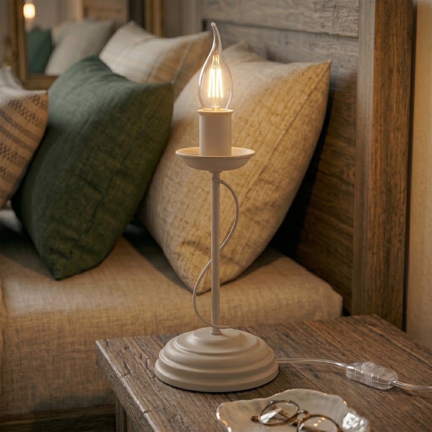 Bordslampa ANTON 1xE14/60W/230V beige
