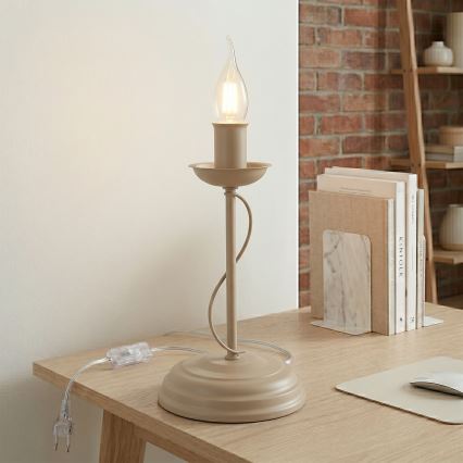 Bordslampa ANTON 1xE14/60W/230V beige