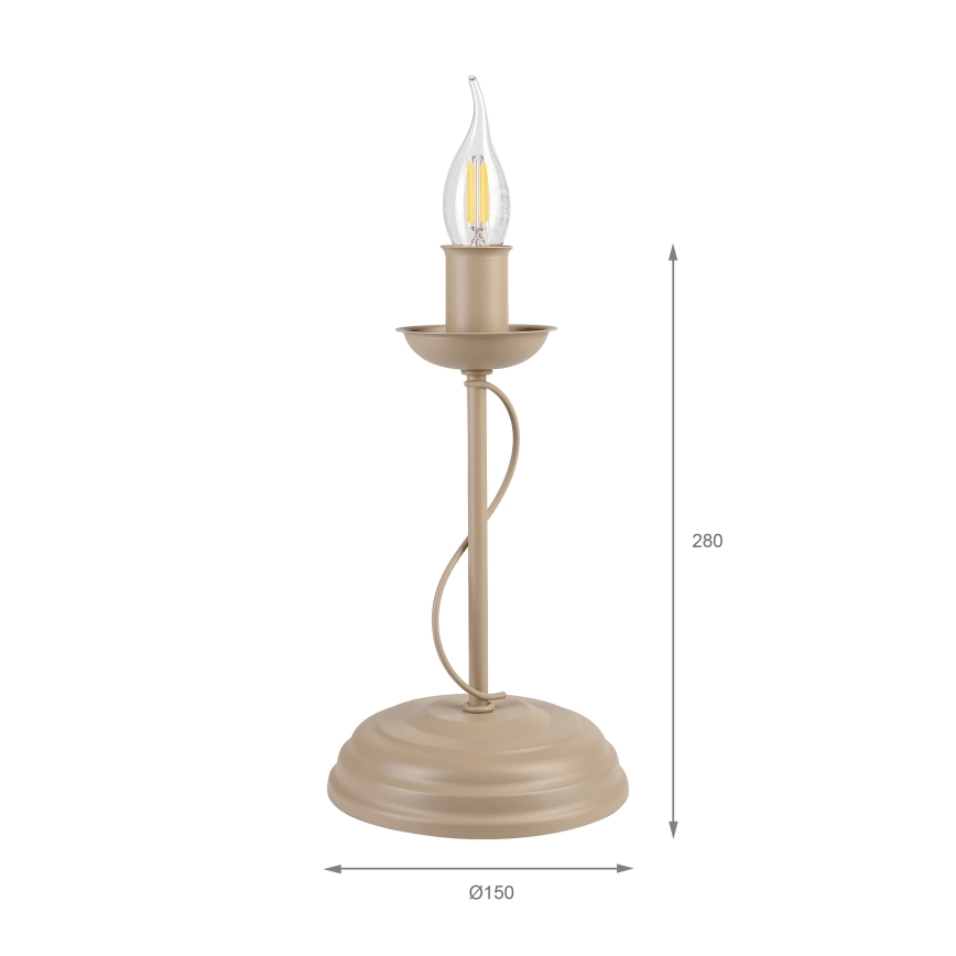 Bordslampa ANTON 1xE14/60W/230V beige
