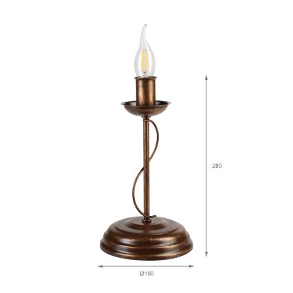 Bordslampa ANTON 1xE14/60W/230V i brons
