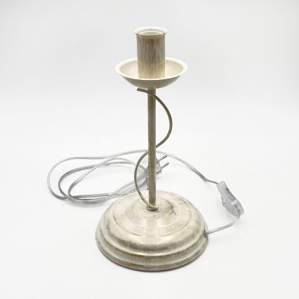 Bordslampa ANTON 1xE14/60W/230V vit patina