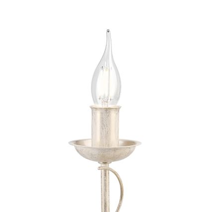 Bordslampa ANTON 1xE14/60W/230V vit patina