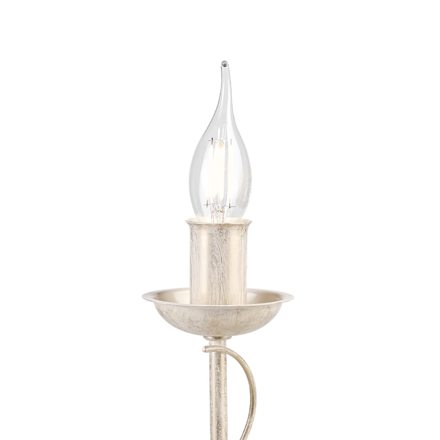 Bordslampa ANTON 1xE14/60W/230V vit patina