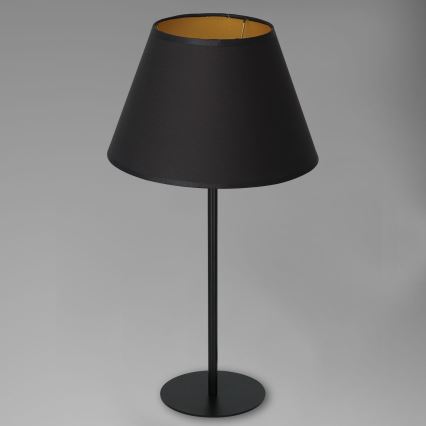 Bordslampa ARDEN 1xE27/60W/230V d. 30 cm svart/guld