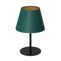 Bordslampa ARDEN 1xE27/60W/230V diameter 20 cm grön/gyllene
