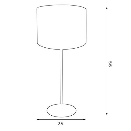 Bordslampa ARDEN 1xE27/60W/230V Ø 25 cm svart/vit