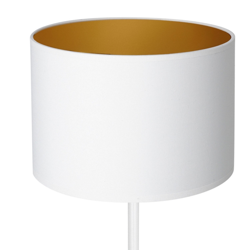 Bordslampa ARDEN 1xE27/60W/230V Ø 25 cm vit/guld