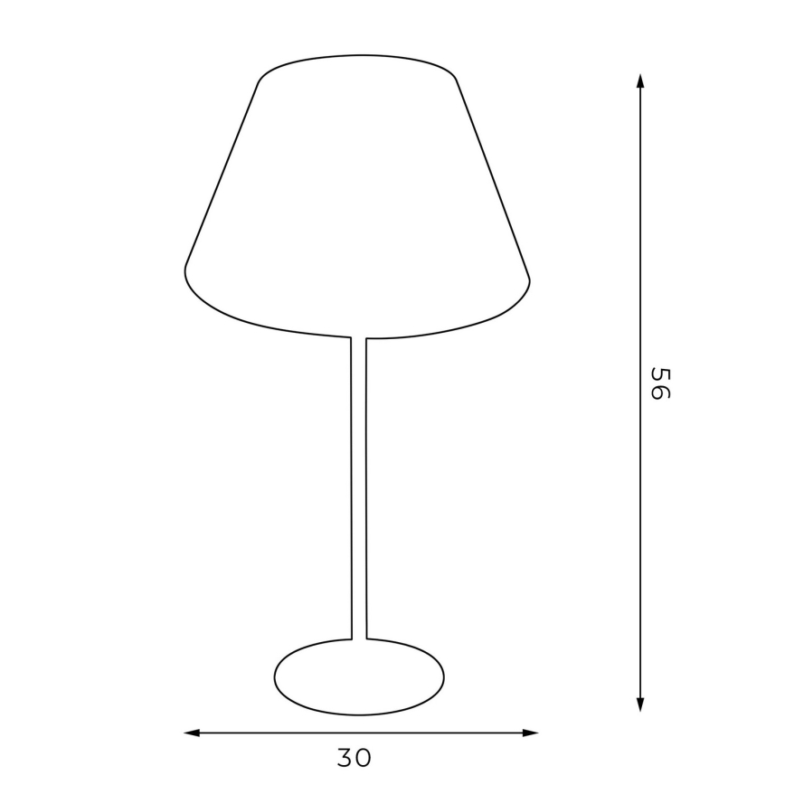 Bordslampa ARDEN 1xE27/60W/230V Ø 30 cm vit