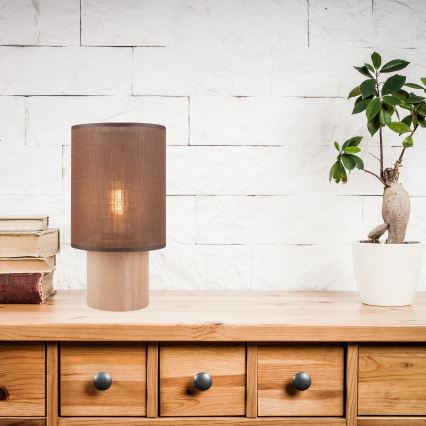 Bordslampa ARI TABLE 1xE27/60W/230V brun/bok