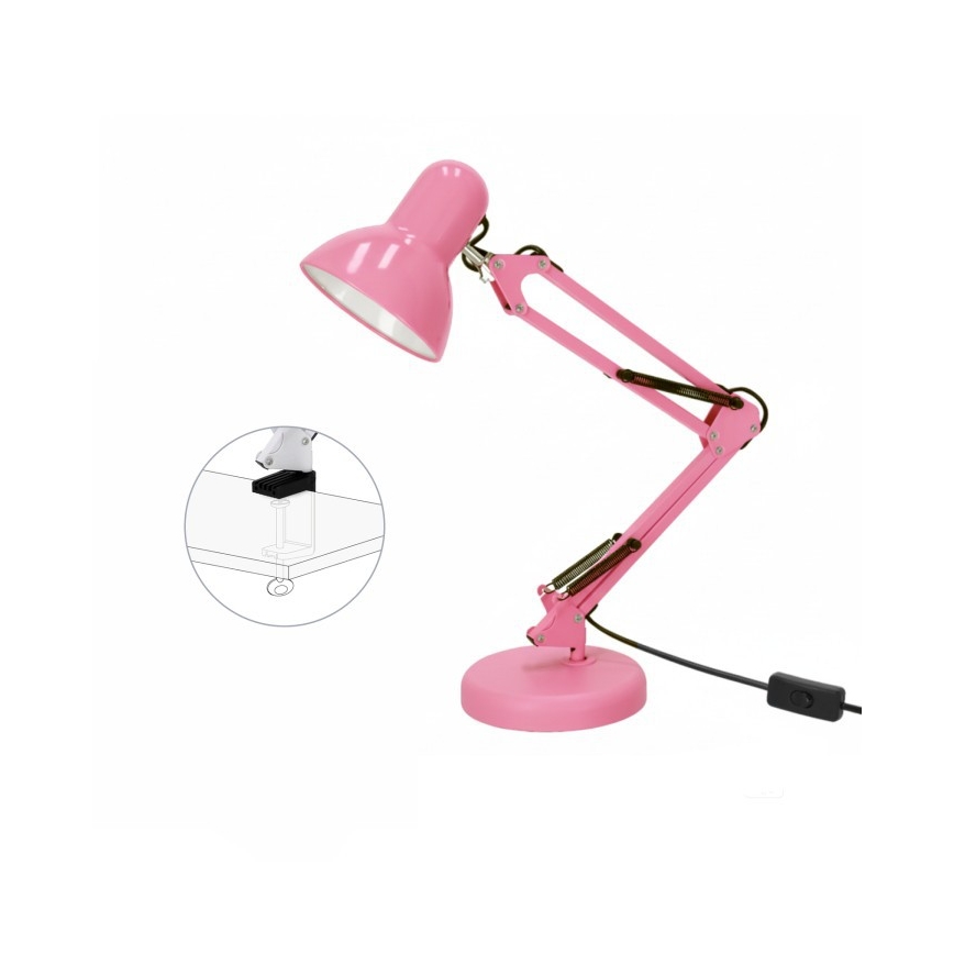 Bordslampa AURIQ 1xE27/60W/230V rosa