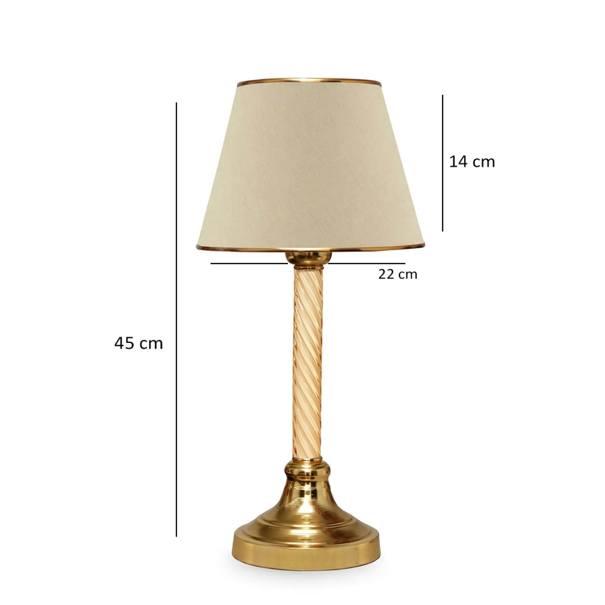 Bordslampa AYD 1xE27/40W/230V beige/guld
