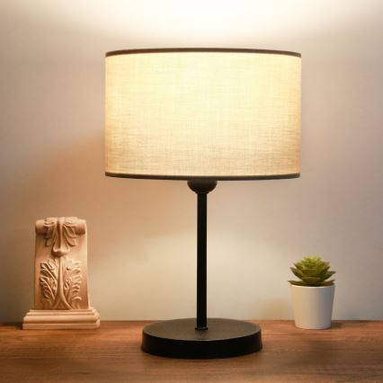 Bordslampa AYD 1xE27/40W/230V beige/svart