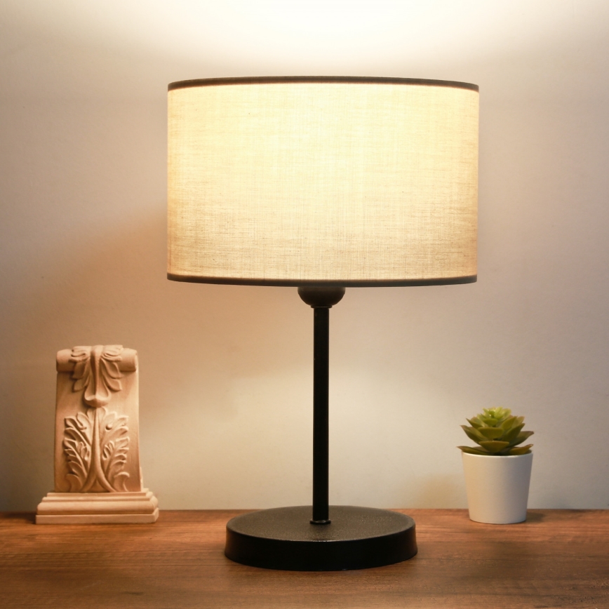 Bordslampa AYD 1xE27/40W/230V beige/svart