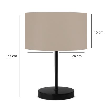 Bordslampa AYD 1xE27/40W/230V beige/svart