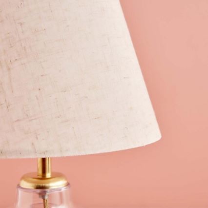 Bordslampa AYD 1xE27/40W/230V krämvit/klar