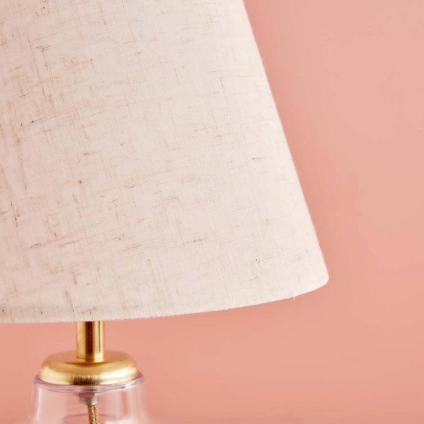 Bordslampa AYD 1xE27/40W/230V krämvit/klar