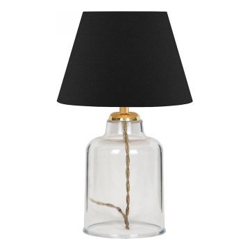 Bordslampa AYD 1xE27/40W/230V svart/klar