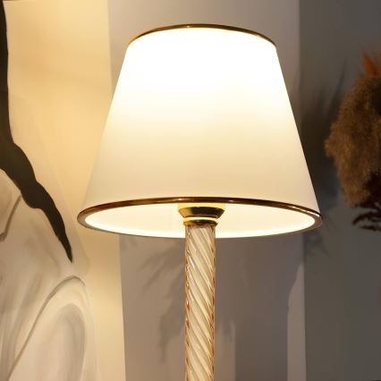 Bordslampa AYD 1xE27/40W/230V vit/guld