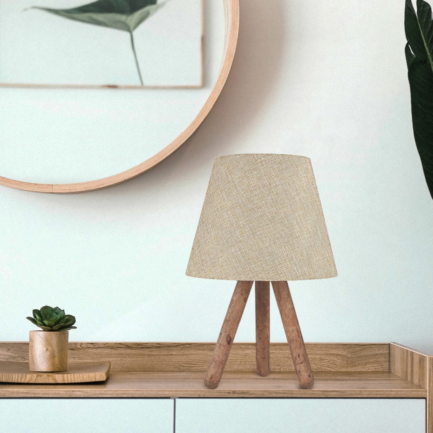 Bordslampa  AYD 1xE27/60W/230V beige /brun 