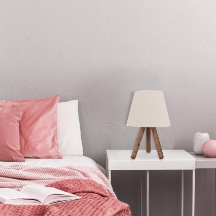 Bordslampa  AYD 1xE27/60W/230V beige /brun